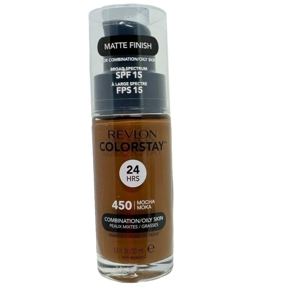 Revlon ColorStay Longwear Foundation 450 Mocha Combination Oily‎ Skin SPF 15 New